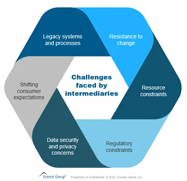 Challenges faced by the intermediaries