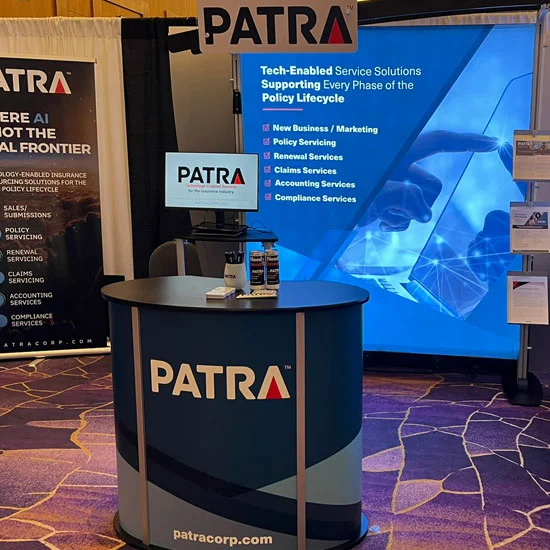 Patra's booth at an event