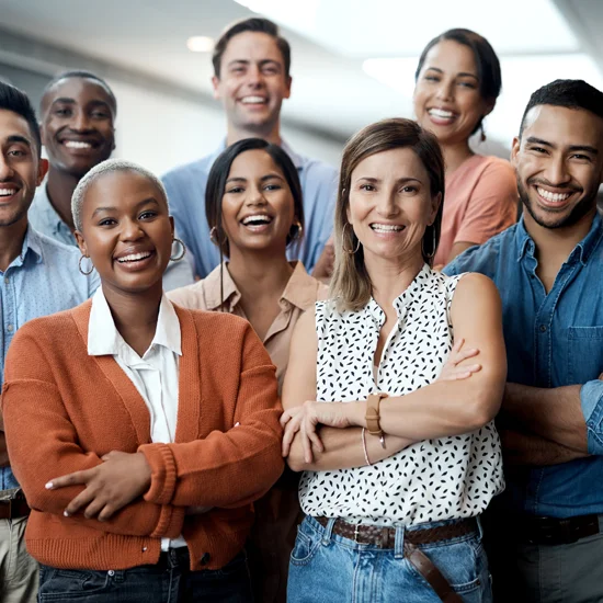 Group of people posing for a photo