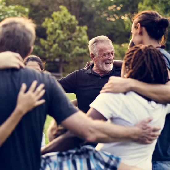 Diverse group of people in a social gathering