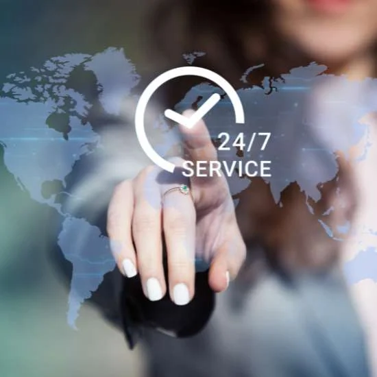 Abstract image of 24/7 service