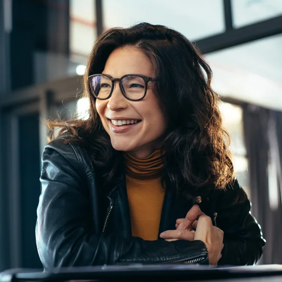 Woman smiling