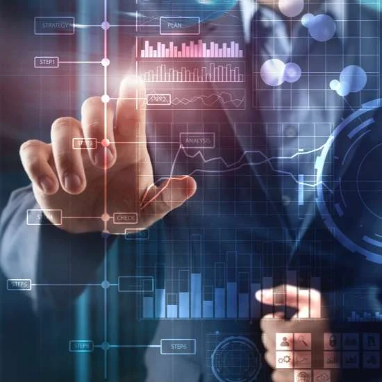 Artificial Intelligence Human Interacting With Digital Services