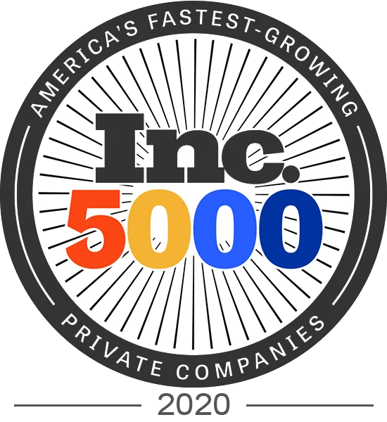 Inc-5000 Award, Fastest Growing Companies, 2020