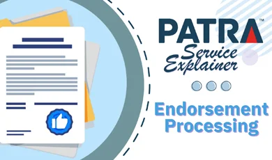Patra Service Explainer, Endorsement Processing