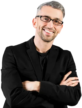 Contact Patra Now Businessman smiling arms crossed