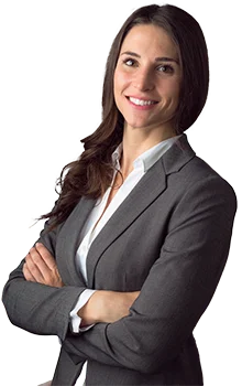 Young businesswoman smiling arms crossed