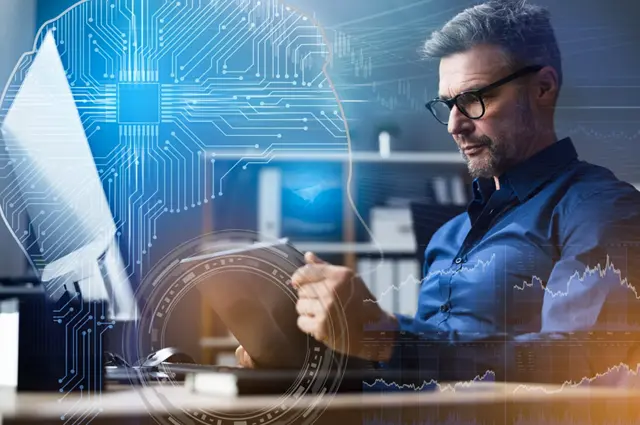 How Retail Agencies and Brokers Can Master AI in Insurance Businessman reviewing AI in Insurance integration