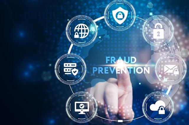 abstract businessman selecting fraud prevention on virtual dashboard abstract businessman selecting fraud prevention on virtual dashboard