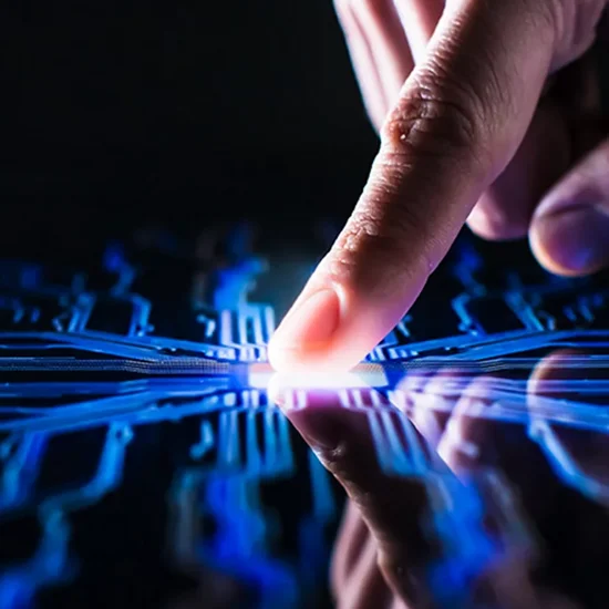 Visualization of Machine Learning, AI, Computer Technology Merge with Humanity