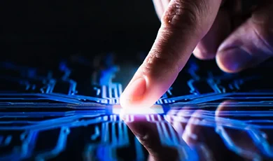 Visualization of Machine Learning, AI, Computer Technology Merge with Humanity