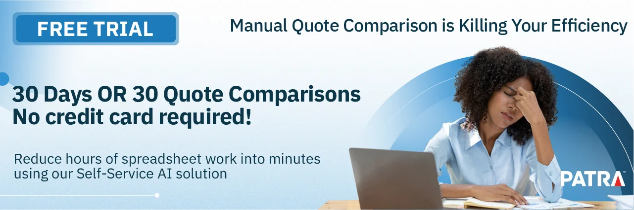 Self-Service FREE TRIAL! 30 Days or 30 Quote Comparisons! Click Here To Begin!