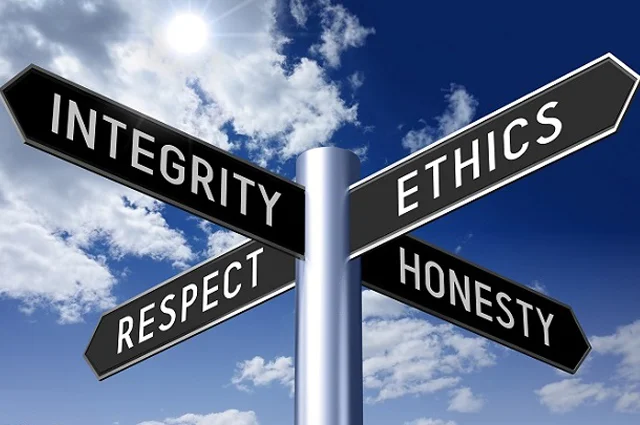 integrity respect ethics honesty signpost integrity respect ethics honesty signpost