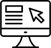 reviewing information online icon