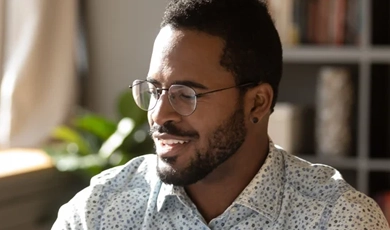 Man reviewing documents