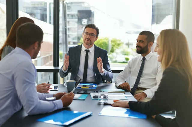 business people having a meeting at conference table