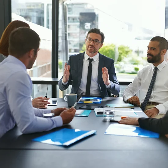 business people having a meeting at conference table