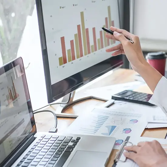 reviewing data on various reports