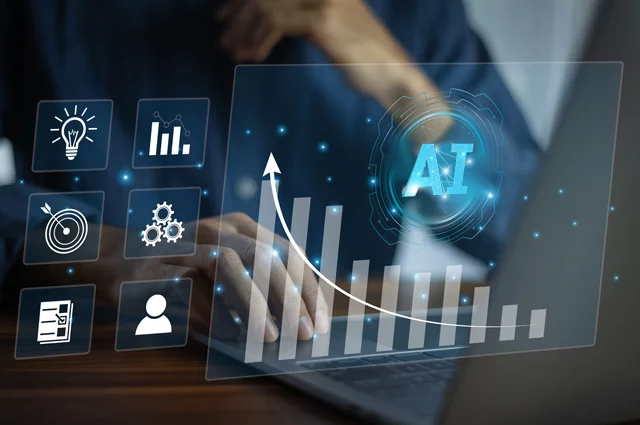 ai efficiency improvement arrow pointing up