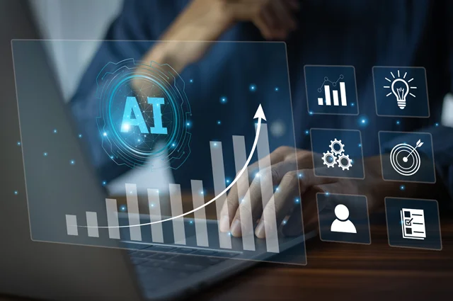 ai efficiency improvement arrow pointing up