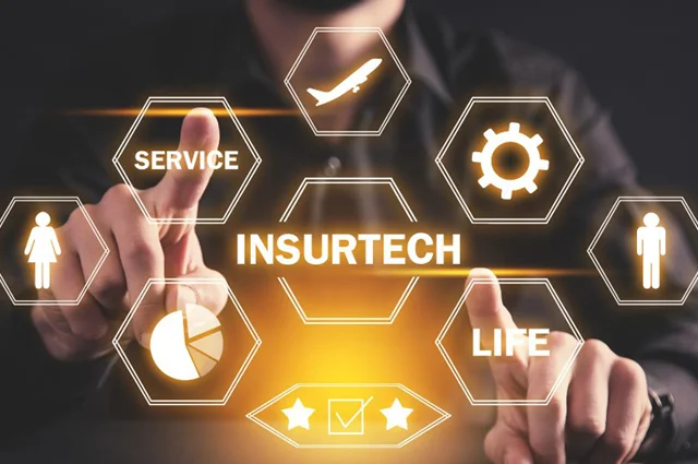 insurtech solutions, man with a tablet computer