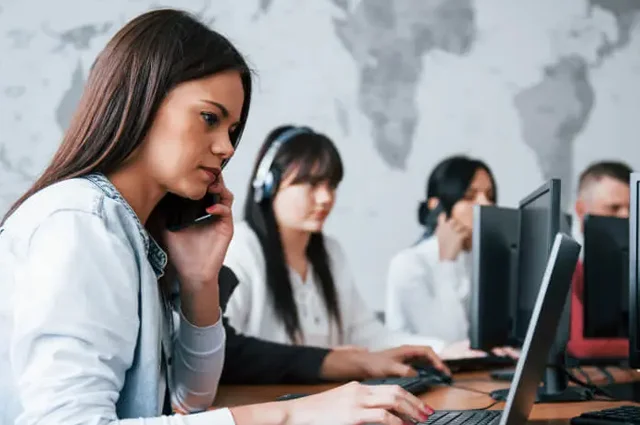 Image of staff working independently