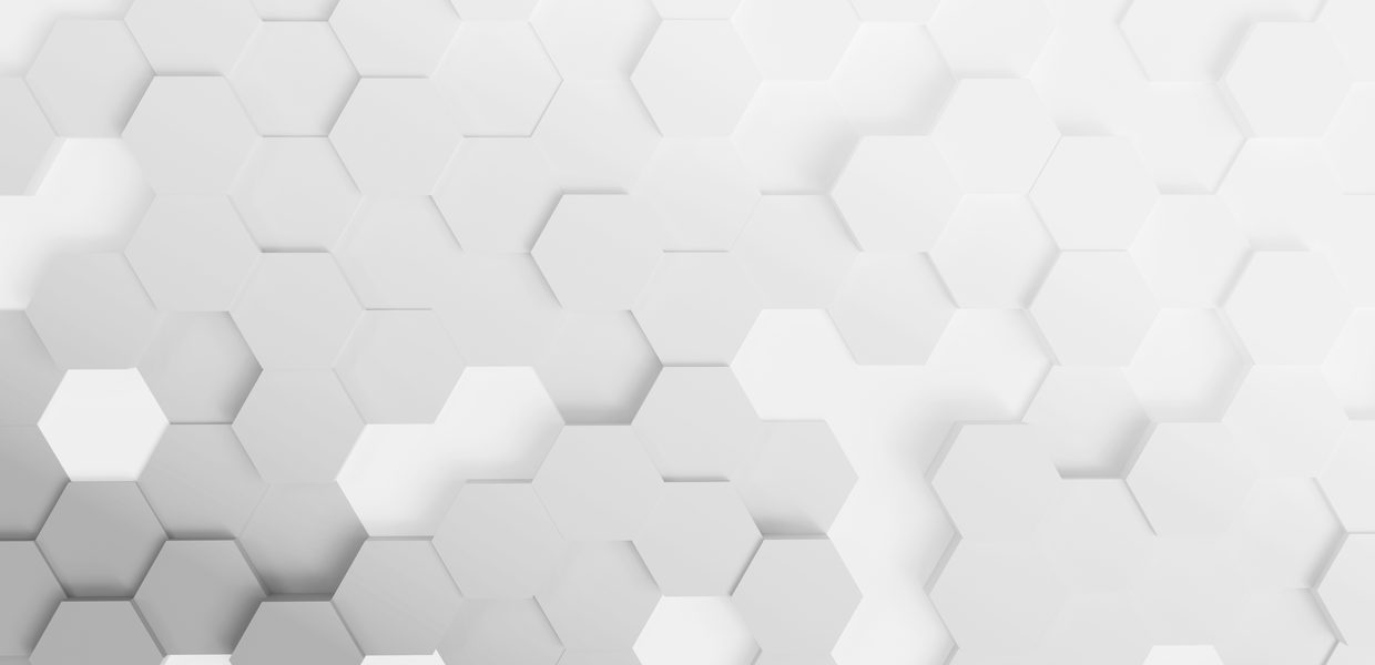 Abstract white hexagon pattern