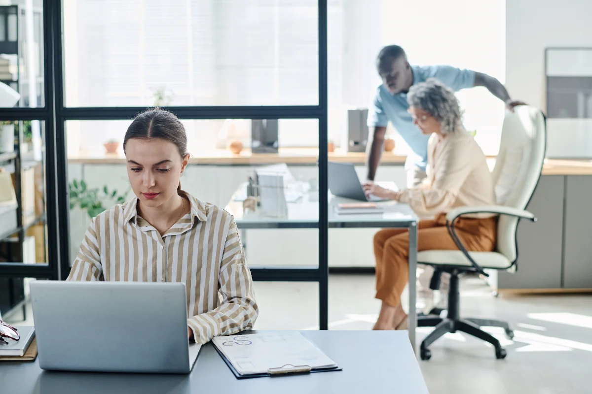 Insurance operations team at work